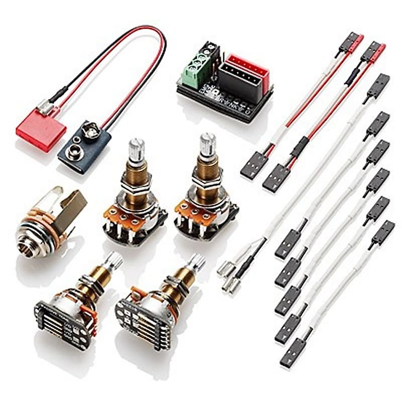 EMG Wiring Kit for 1-2 Active Pickups - Long Shaft image 1
