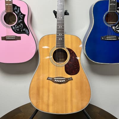 Hohner Vintage Acoustic Guitar Solid Spruce Ovangkol Back & Sides w/ Gig Bag Beautiful Grain View Photos image 1
