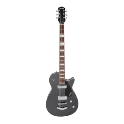 Gretsch G5260 Electromatic Jet Baritone Solid Body 6-String Electric Guitar with V-Stoptail, 12-Inch Laurel Fingerboard, and Bolt-On Maple Neck (Right-Handed, London Grey) image 1