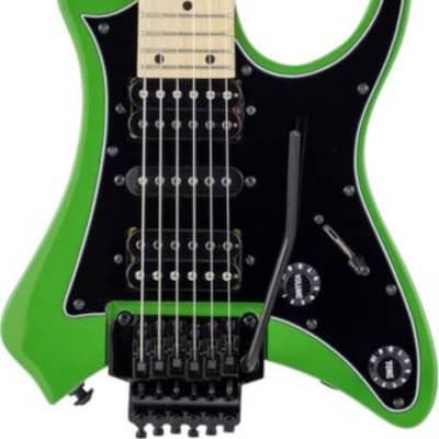 Traveler Guitar Vaibrant Standard V88S Electric Guitar, Slime Green w/ Gig Bag image 1