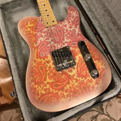 Crook Baritone T-Style Pink Paisley Sparkle McVay Bender Telecaster for sale