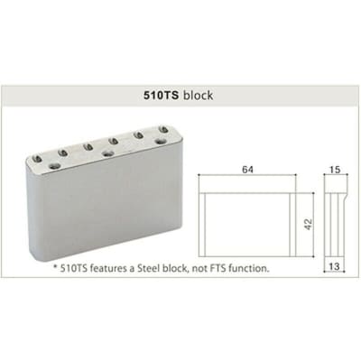 GOTOH NS510TS-FE1 TREMOLO CHROME STEEL BLOCK image 2