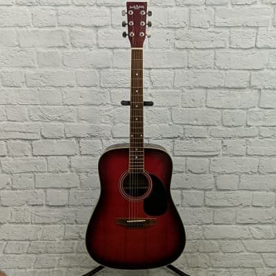 Carlo Robelli CW4102 Red Acoustic Guitar image 2