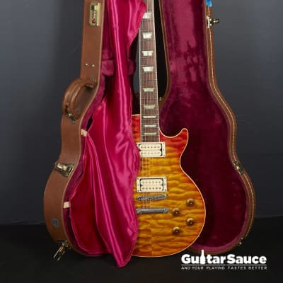 Gibson Custom Shop 59 Reissue Jimmy Wallace Les Paul Tom Murphy Painted Monster Quilted Top Heritage Cherry Burst 1992 Used (Cod. 1452UG) image 16