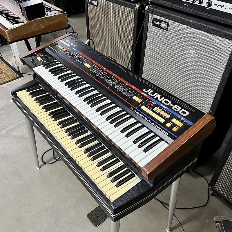 Roland Juno-60 1980’s original vintage analog synth poly-synth synthesizer MIJ Japan image 1