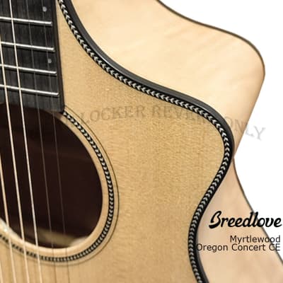 Breedlove Oregon Concert CE all solid Sitka Spruce & Myrtlewood acoustic electric guitar image 8