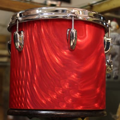 1966 Slingerland 'Modern Combo' in Red Satin Flame 14x18 14x16 9x13 9x10 image 4