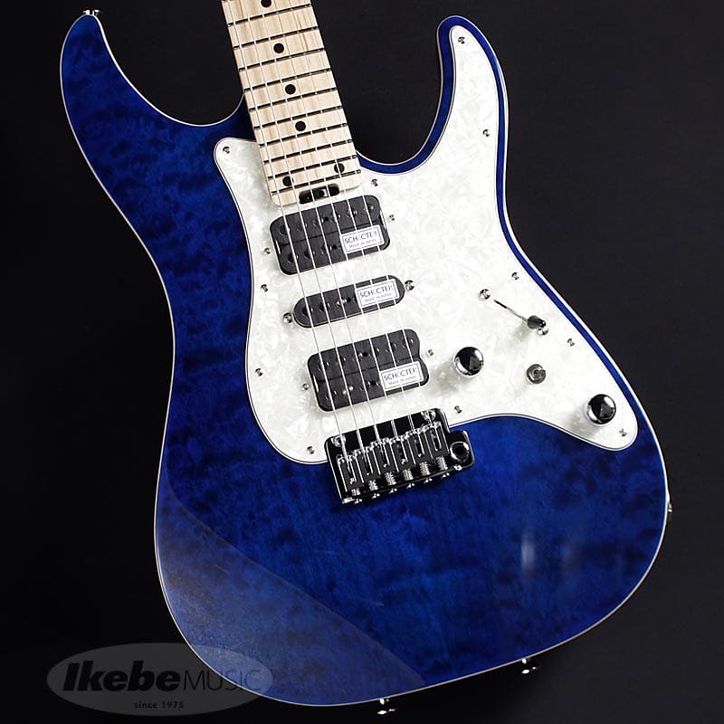 SCHECTER SD-2-24-AL-VTR (See-Thru Blue/Maple) -Made in Japan-