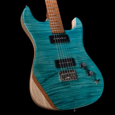 PJD Woodford Elite Guitar in Sea Blue w/ Natural Back image 2