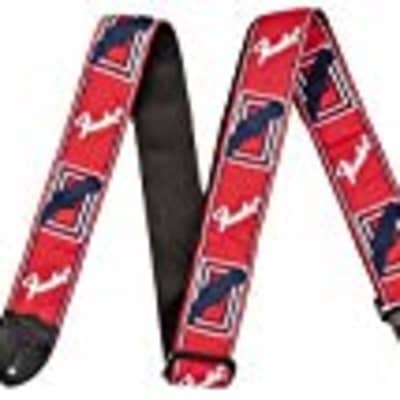 FENDER 2 MONO STRAP, RED/WHITE/BLUE