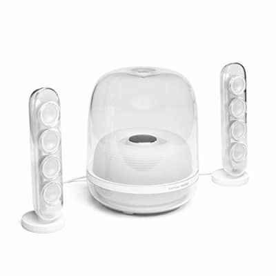 HK SoundSticks 4-2.1 Bluetooth Speaker System with Deep Bass and Inspiring Industrial Design (White)