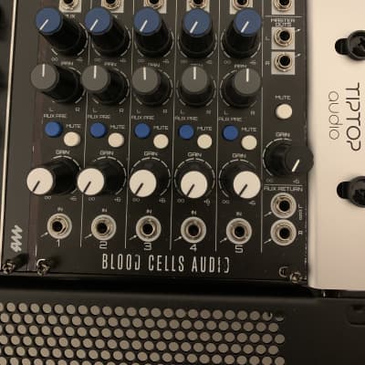 Blood Cells Audio D.O.MIXX 5-in, 2-out, 1-aux eurorack mixer +cables image 2