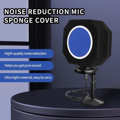 Professional Microphone Isolation Shield With Pop Filter,Reflection Filter For Recording Studios, Sound-Absorbing Foam For Noise And Reflection Reduction For Recording,Singing,Podcasts,Live Stream image 5