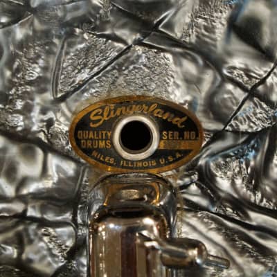 Slingerland 12/14/20" Drum Set - 1960s Black Diamond Pearl image 15