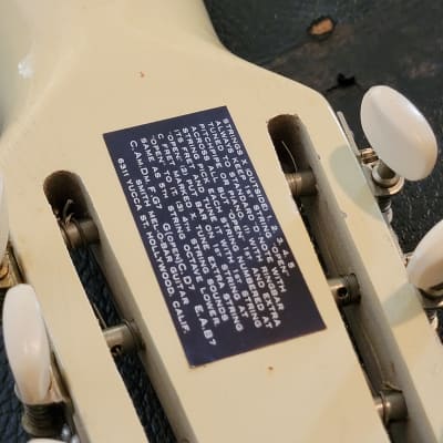 Mel-O-Bar 10 String Slide Guitar Patent Pending Early 1966 Pot Codes White All Original & RARE image 15