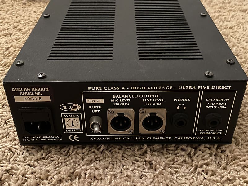 Avalon U5 Direct Box & Instrument Preamplifier