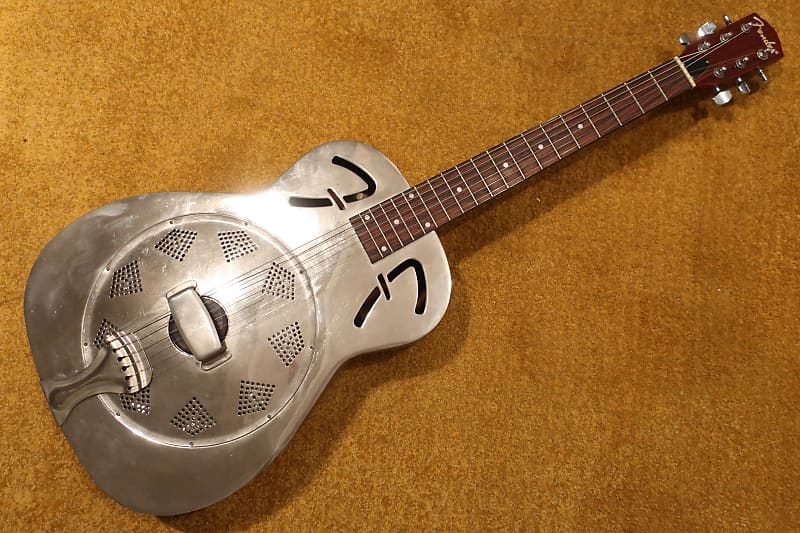 Fender FR-48 Resonator Guitar Naturally Faded Chrome Good Shape Some Dings Long Out Of Stock! image 1