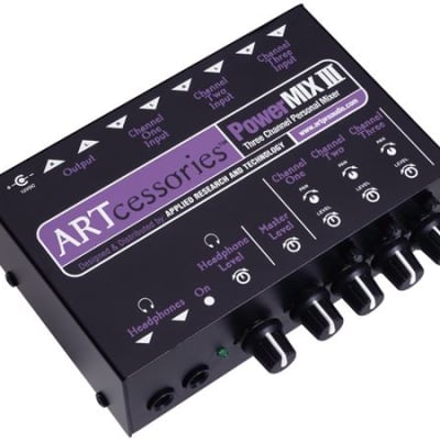 ART PowerMIX III 3-Channel Mini Stereo Line Mixer image 1