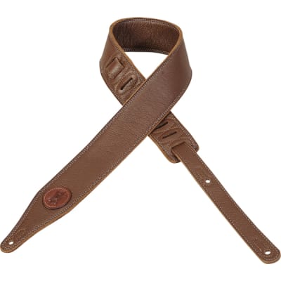 Levys M17SS 2.5"" Triple-Ply Super-Soft Garment Leather Guitar Strap - Brown image 1