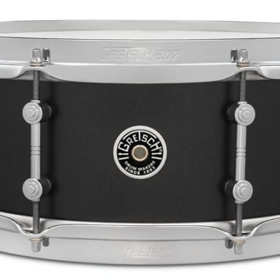 Gretsch GAS5514-ST Mike Johnston Brooklyn Standard 5.5X14 Snare Drum, Satin Black Metallic image 1