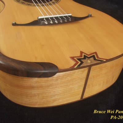 Bruce Wei Solid Spruce & Curly Maple Panormo Guitar, Mop Abalone Inlay PA-2001 image 4