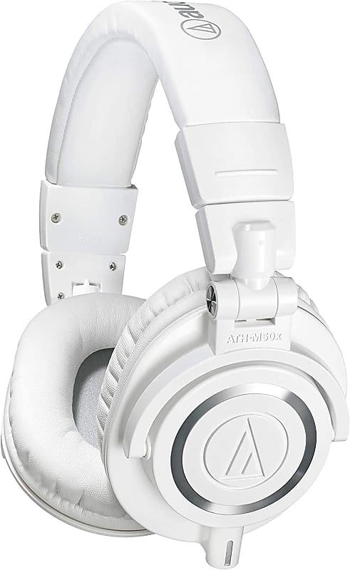 Audio-Technica ATH-M50x-WH Professional Studio Monitor Headphones 2010s - White image 1