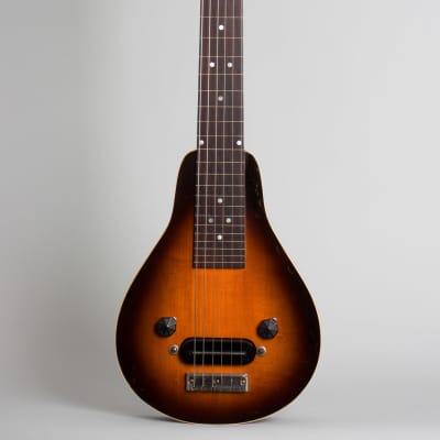 Recording King Roy Smeck Model AB104 Lap Steel Electric Guitar, made by Gibson (1938), ser. #DWE-614, original tweed hard shell case. for sale