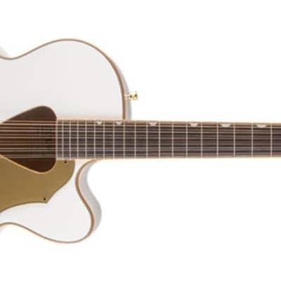 Gretsch G5022CWFE-12 Rancher Falcon 12-String Acoustic-Electric Guitar Laurel with Compensated Synthetic Bone Saddle Fingerboard (Right-Handed, White) image 4