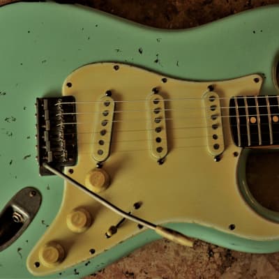 American Fender Stratocaster Relic Nitro Surf Green Custom ShopTexas Specials image 11