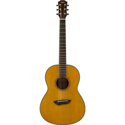 Yamaha CSF1M Solid Top Parlor Acoustic-Electric Guitar - Vintage Natural image 2