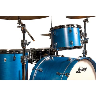 Ludwig NeuSonic 3-Piece Fab Shell Pack With 22" Bass Drum Satin Royal Blue image 4