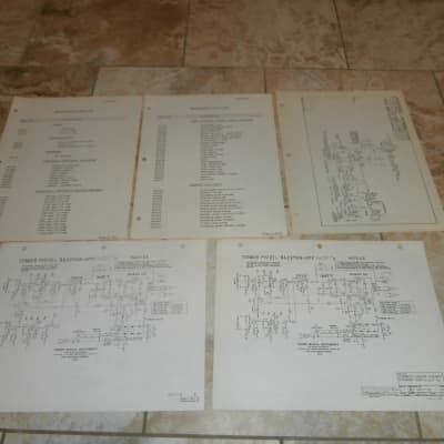 Vintage Early 1970's Fender Bassman Replacement Parts List and Schematic! Original Case Candy! image 1