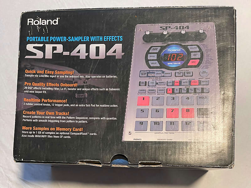 Roland SP-404 Sampler  Black w/extra  Silver faceplate! image 1