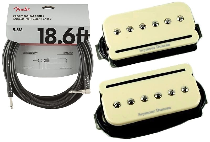 Seymour Duncan P-Rails SHPR-1s Cream Pickups Set P 90 Sound in Humbucker Size ( FENDER 18FT CABLE) image 1
