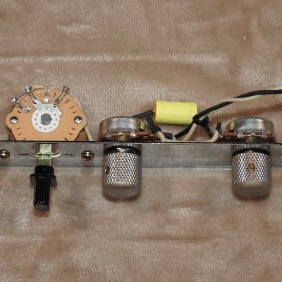 Aged Gotoh Telecaster Loaded Control Plate Harness with Treble Bleed WD 24mm Pots Oak Grigsby Switch image 3