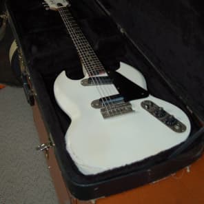 Video Demo RARE Gibson SG 250 Single Coil Pickups Pro Setup Hardshell Case 1971 White Refin image 11