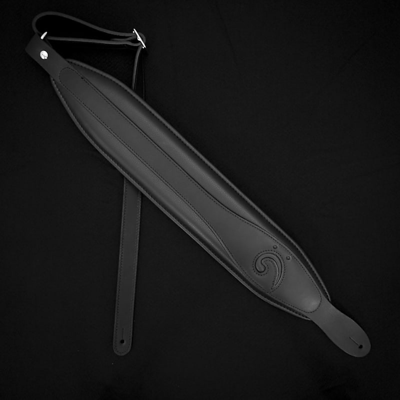 L&M Eyeland Strap Company XClef Bass Strap Black on Black Reverb