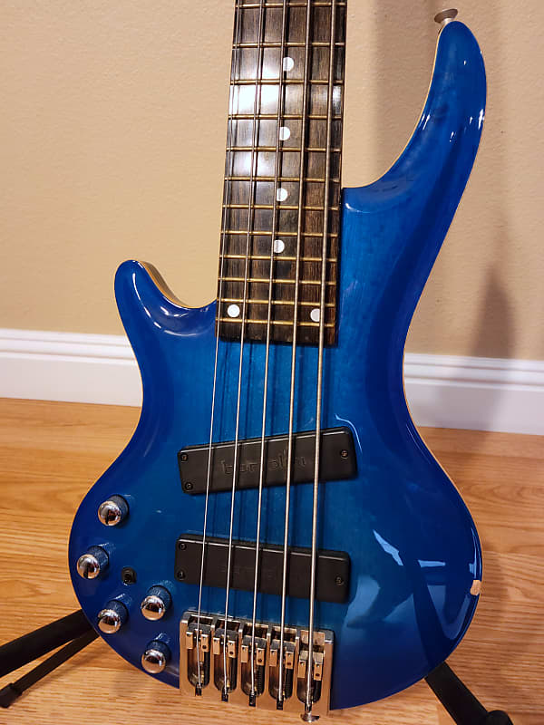 Curbow IEP CT 1998 Blueburst Petite 5-String Left-Handed Bass image 1