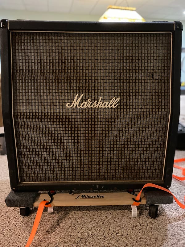 1973 Checkerboard-Era Marshall 1960A 4x12 300-Watt Angled Guitar Speaker Cabinet image 1