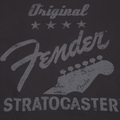 Fender Original Strat T-Shirt Charcoal Medium image 3