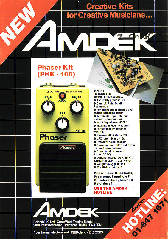Amdek PHK-100 Phaser (Boss PH-1R) | Reverb