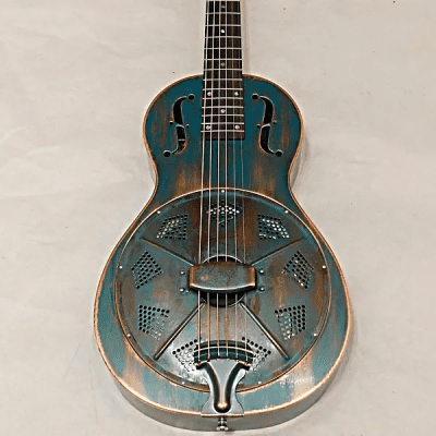 Recording King 6 String Resonator Guitar, Right, Vintage Green (RM-993-VG) for sale