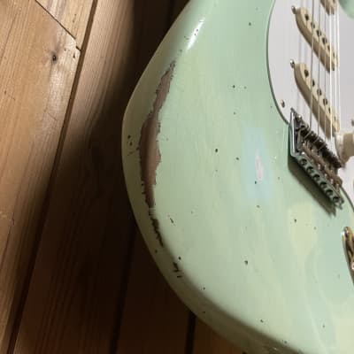 Fender Fender Custom Shop B2 58 Stratocaster Relic Super Faded Aged Surf Green 2023 - Super Faded Aged Surf Green image 4