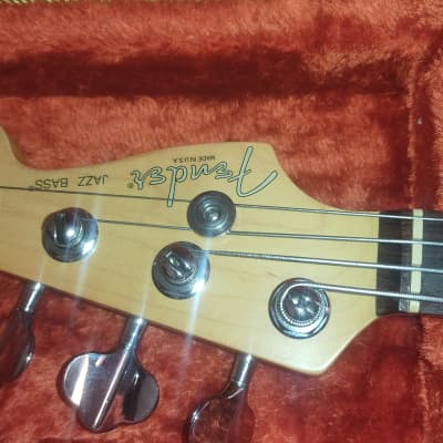 Fender FRETLESS American Jazz bass deluxe - Shoreline Gold RARE!!! image 7