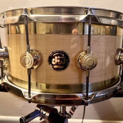 DW Collector's Series  Brass Edge 7x14" Snare Drum  2000s image 1