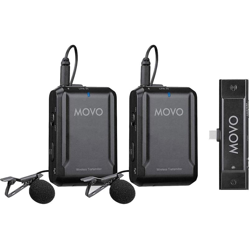 Movo WMIC50  Portable 2.4GHz Wireless Microphone Lavalier System