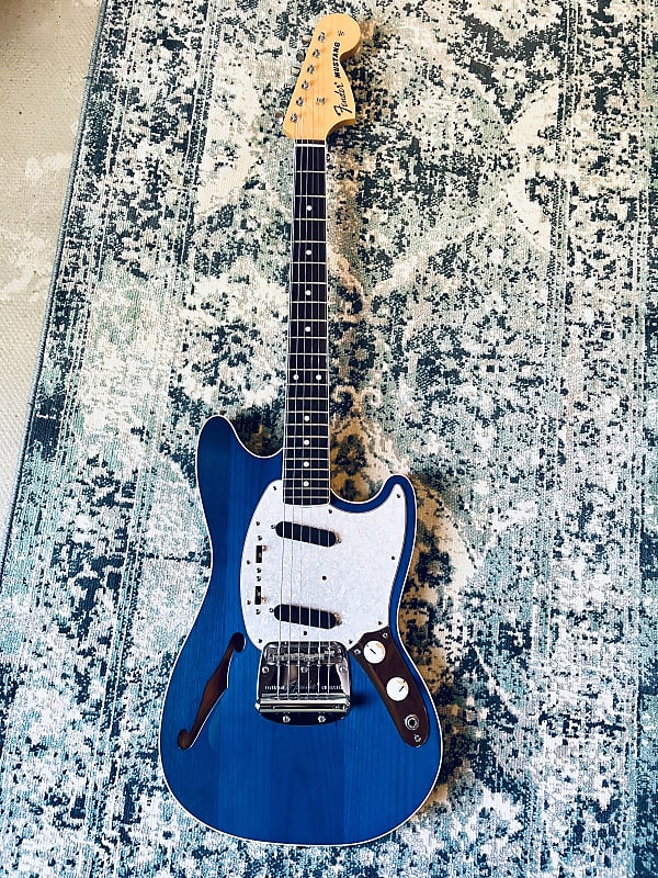 Fender Thinline Mustang MG/HO 2012 Trans Blue | Reverb