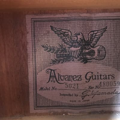Vintage Made in Japan Alvarez 5021 12 String Acoustic Guitar w/ Hard Case image 9