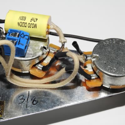Stratocaster Solderless Wiring Harness CTS Pots 3/8" Bushings Mojotone Dijon Oak Grigsby Switchcraft image 10