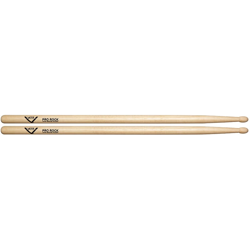 Vater VHPRW Pro Rock Hickory Wood Tip Drum Sticks (Pair) image 1